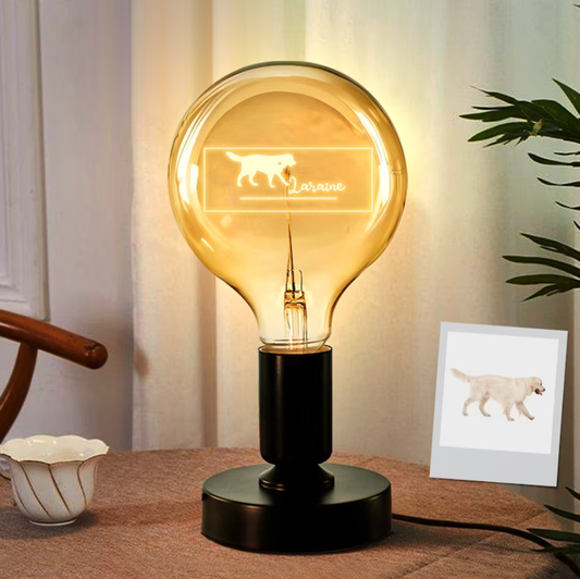 Edison Lamp Retro Pet Memorial Vintage Light Bulbs Free Personalized Tag Gift