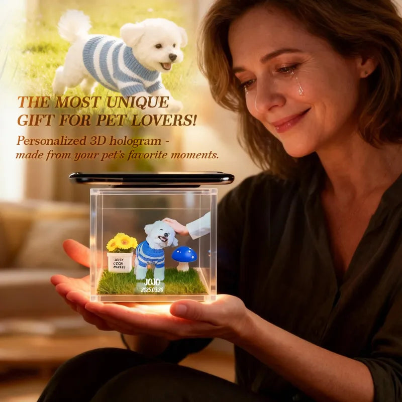 Custom Pet Name & Memorial Date Holographic Digital House