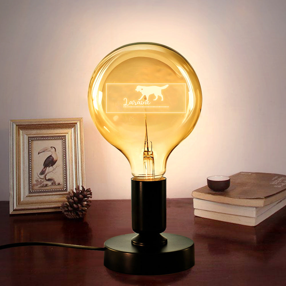 Edison Lamp Retro Pet Memorial Vintage Light Bulbs Free Personalized Tag Gift